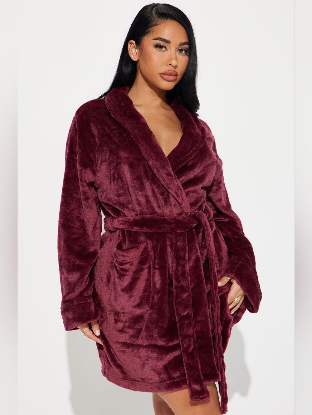 Major Relaxation Plush PJ Burgandy Robe (2x/3x)
